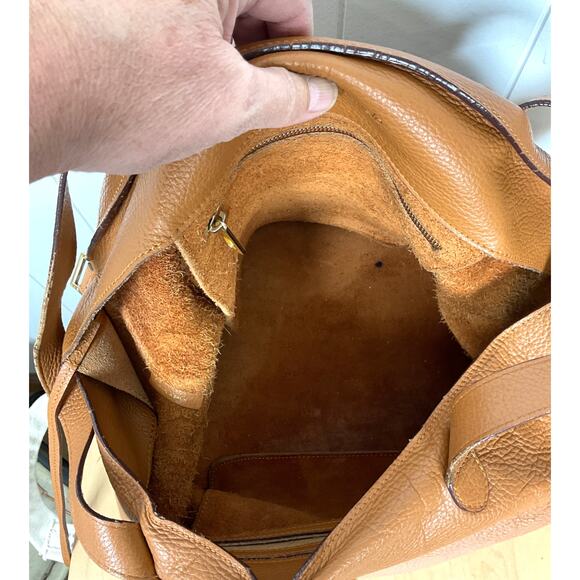 Meli Melo Thela Carmel Color Pebbled Leather Large Size Bag Purse‎ - Picture 10 of 11